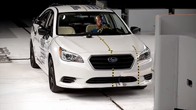 2015 Subaru Legacy small overlap IIHS crash test
